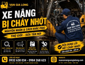 Xe nâng bị chảy nhớt, nguyên nhân và cách khắc phục