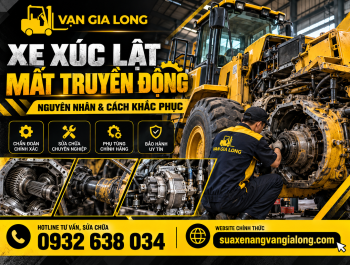 Xe xúc lật mất truyền động, nguyên nhân & cách khắc phục